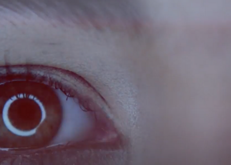 Looking into eye